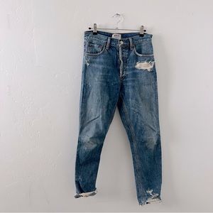 Agolde Riley Straight cropped denim, size 26